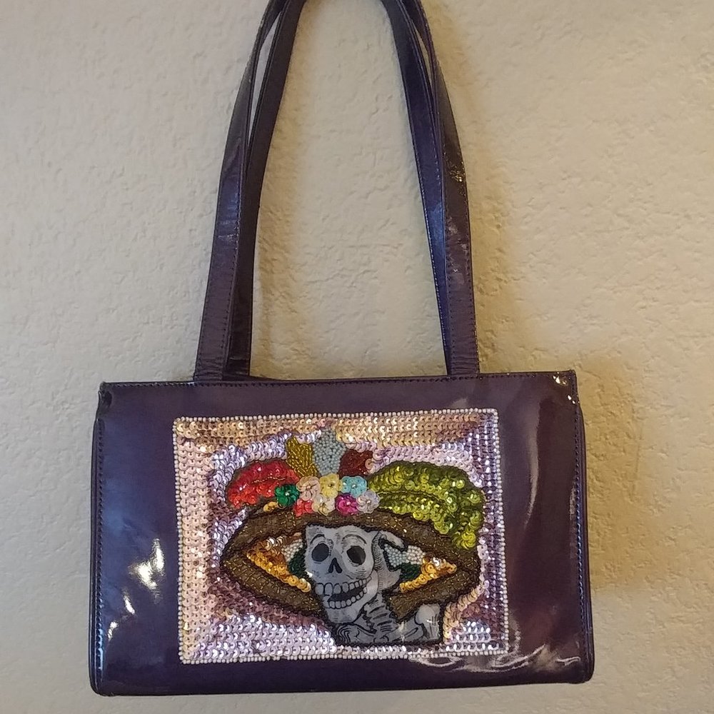 Vintage Comeco Day of the Dead sequined handbag